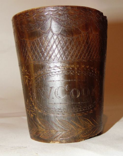 Georgian Horn Beaker. W.cook Circa 1820