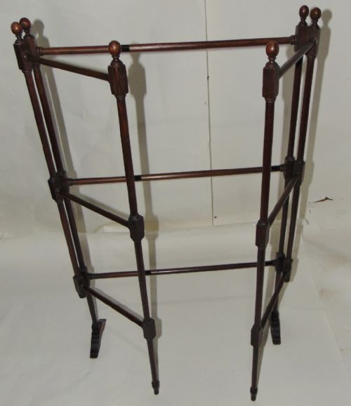 Edwardian Mahogany Folding Towel Rail Circa 1900