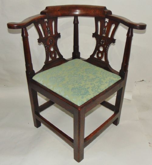 Georgian Walnut Corner Chair Circa 1760