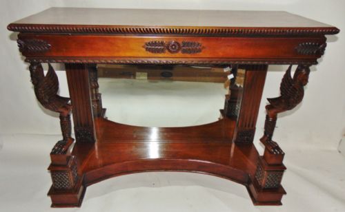 Empire Style Mahogany Console Table Circa 1920