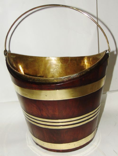 Georgian Mahogany and Brass Bound Bucket Circa 1780