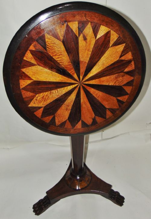 Regency Inlaid Pedestal Table Circa 1825
