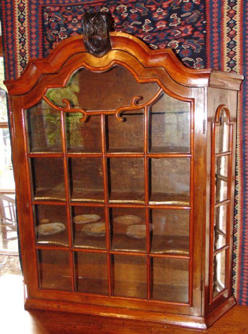 Dutch Mahogany Hanging Chins=a Cabinet Circa 1800