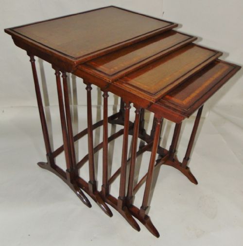 Edwardian Mahogany Nest Quartetto Tables Circa 1910
