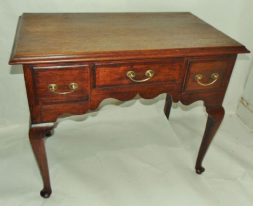 Georgian Oak Cabriole Leg Lowboy Circa 1760