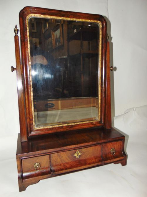 Georgian Walnut Toilet Mirror Circa 1750