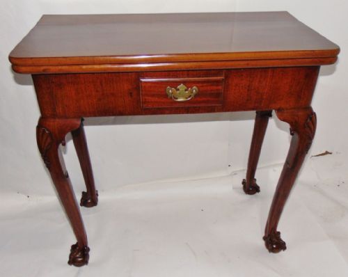 George II Walnut Cabriole Leg Tea Table Circa 1750
