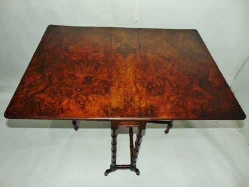 Victorian Burr Walnut Sutherland Table Circa 1870