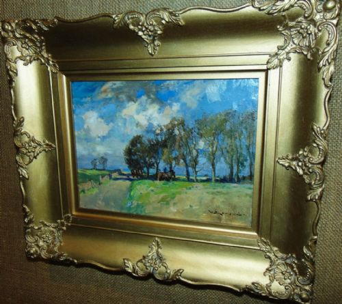 Rural Scene. Oil by W.b.lamond  Circa 1900