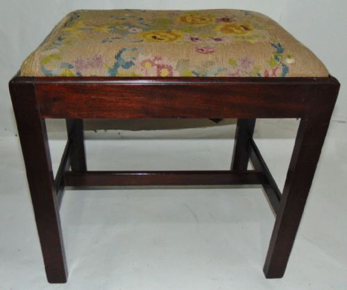 Georgian Mahogany Stool Circa 1770