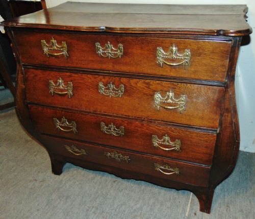 Dutch Oak Bombe Chest Circa 1775