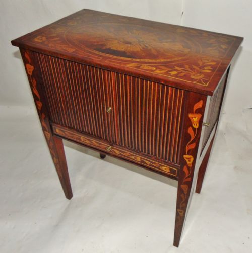 Dutch Marquetry Bedside Cabinet Circa 1790