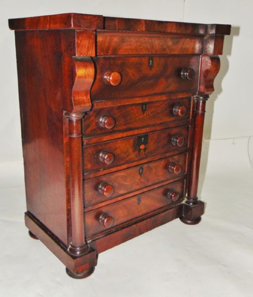 Large Mahogany Miniature Chest Circa 1830