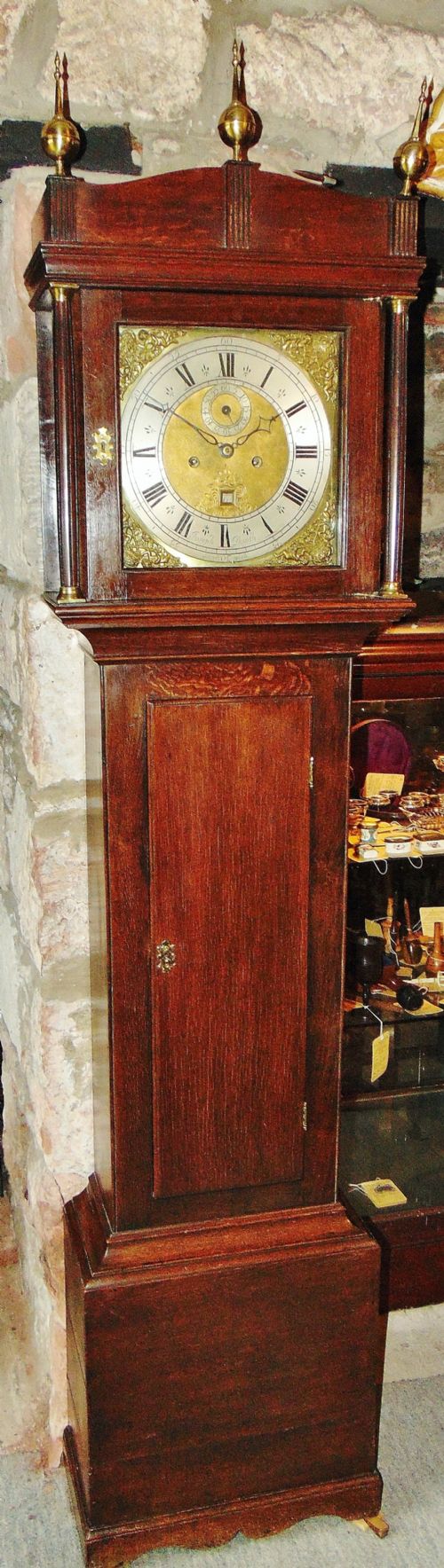 Georgian Oak Longcase Clock Circa 1775