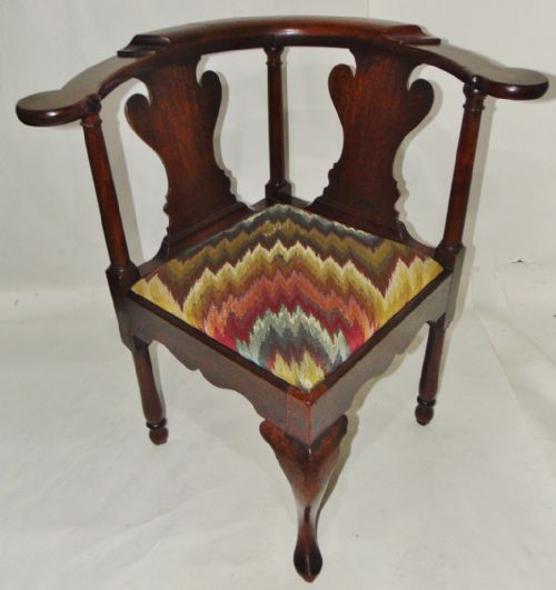 George II Walnut Corner Chair Circa 1745