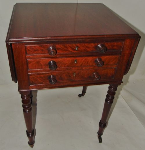 Georgian Mahogany Work Pembroke Table Circa 1820