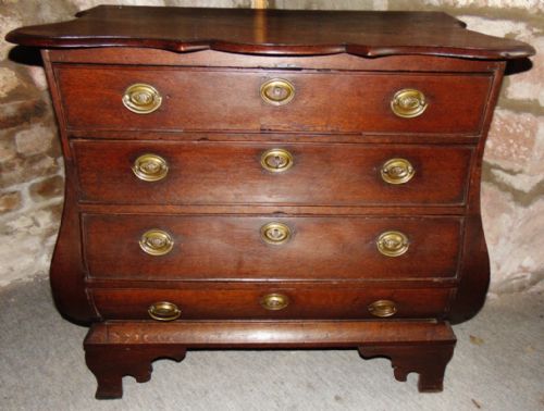 Dutch Oak Bombe Chest Circa 1770