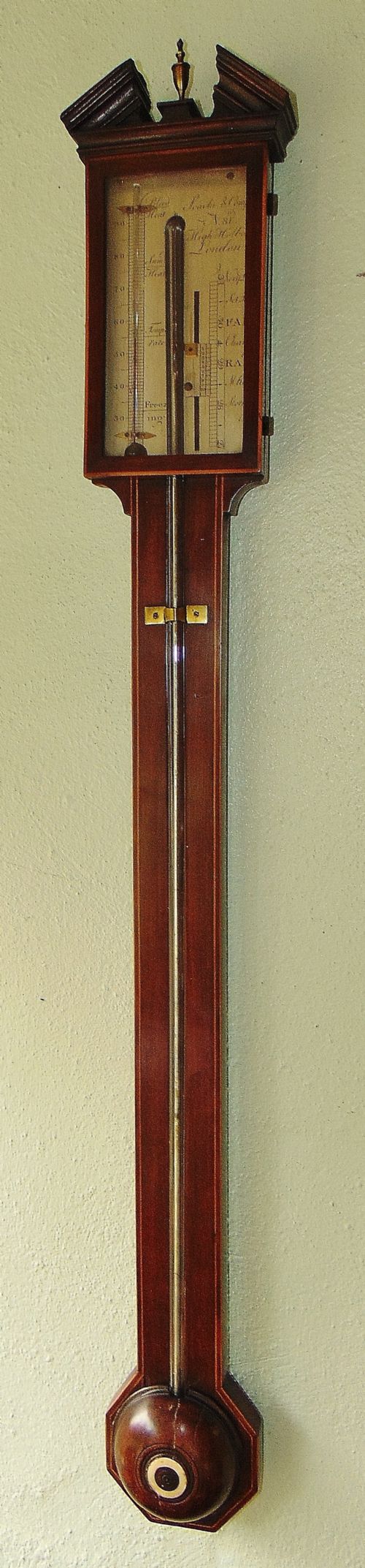 Georgian Mahogany Stick Barometer. Circa 1795