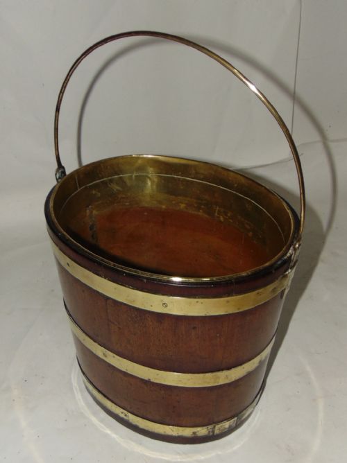 Georgian Mahogany Brass Bound Bucket Circa 1770