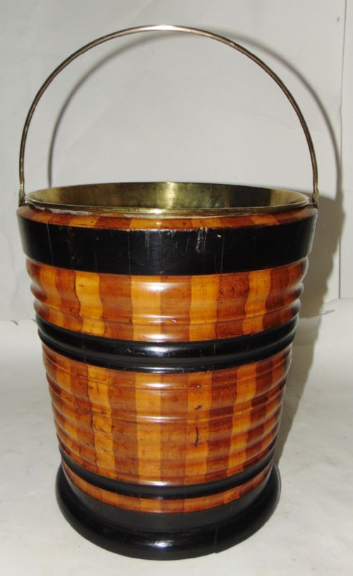 Dutch Coopered Stripy Bucket Circa 1820