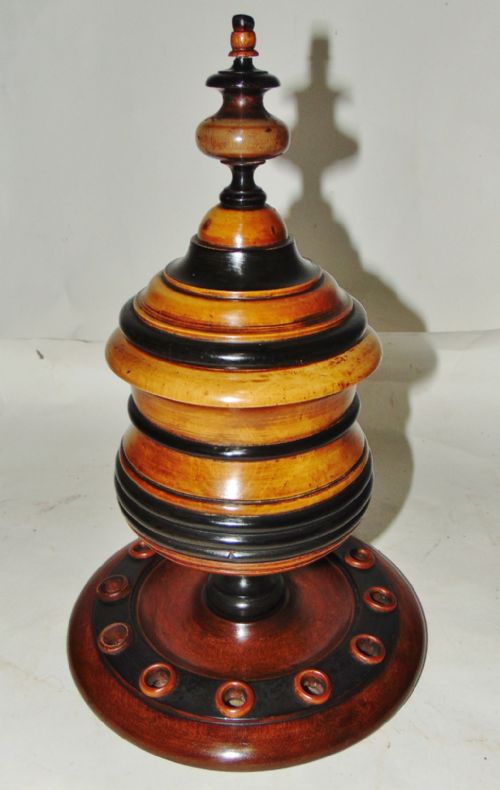 Large Dutch Turned Tobacco Box Circa 1820