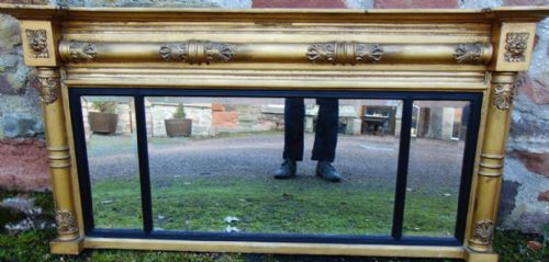 Regency Gilt Overmantle Mirror Circa 1825