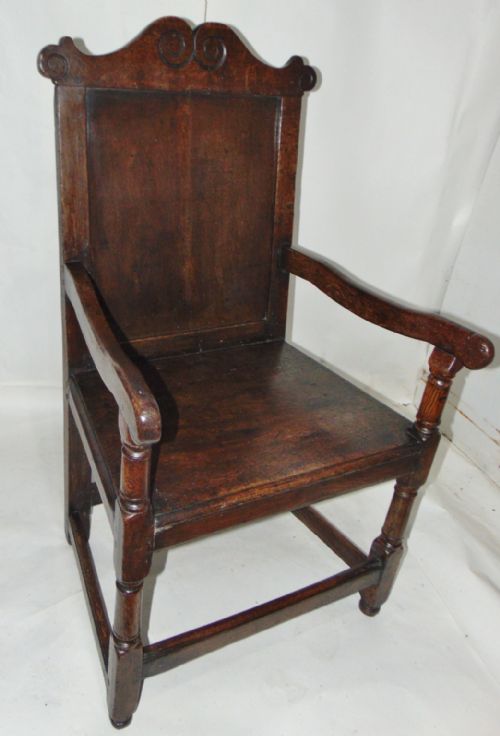 18th Century Oak Wainscot Armchair Circa 1740
