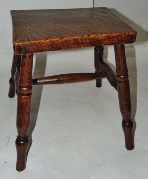 Late Georgian Elm Stool Circa 1830