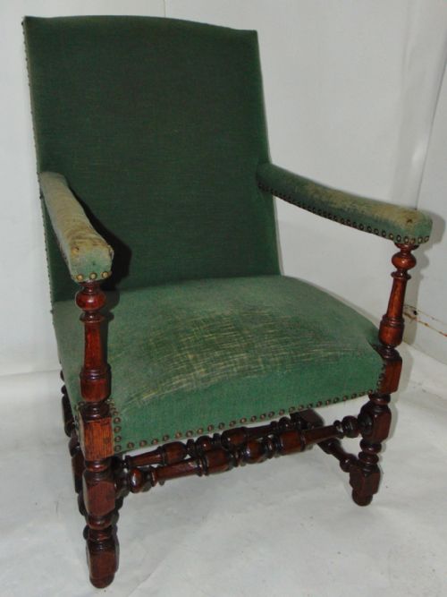 French Provincial Oak Fauteuil Circa 1780