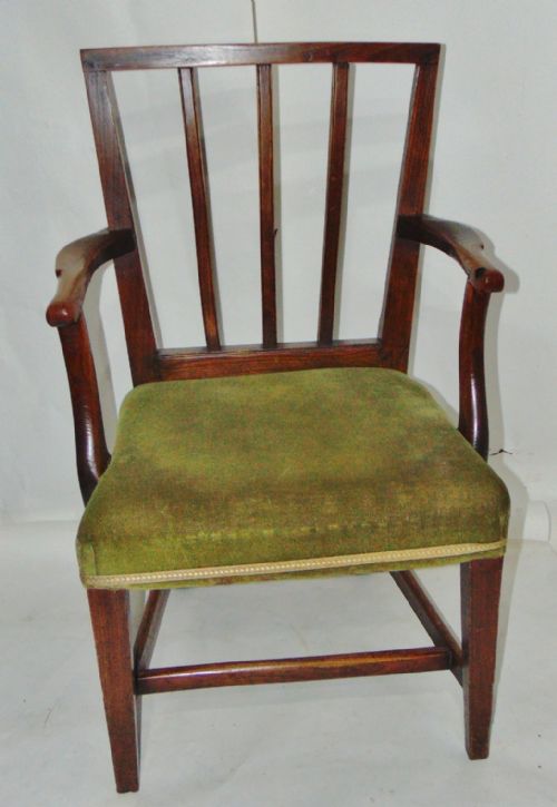 Georgian Elm Elbow Chair Circa 1790