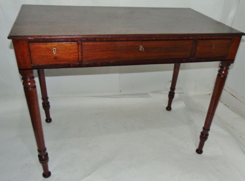 Scottish Georgian Mahogany 3 Drawer Side Table Circa 1820