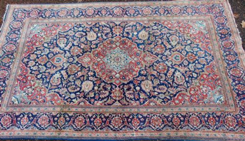 Antique Persian Kashan Rug Circa 1920