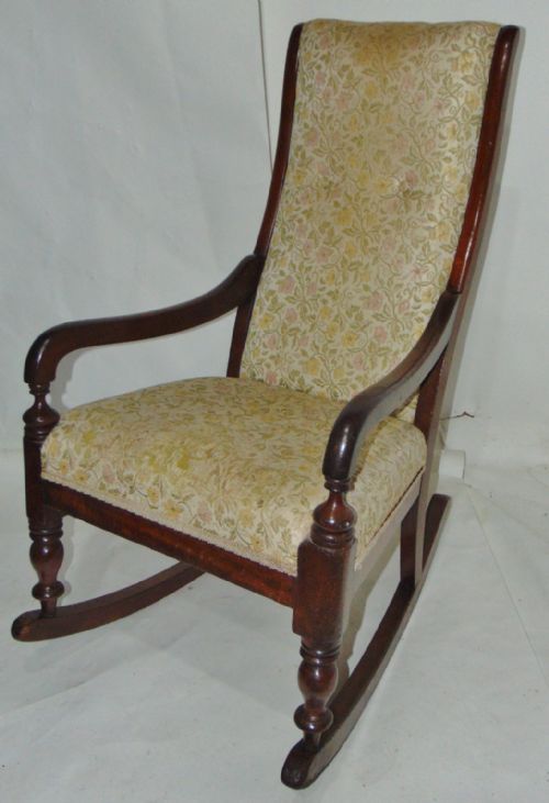 Victorian Mahogany Rocking Chair Circa 1860