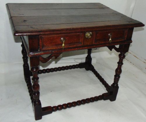 Jacobean Oak Side Table Circa 1675