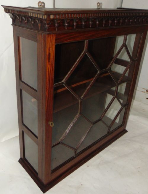 Georgian Style Mahogany Hanging Cabinet Circa 1900
