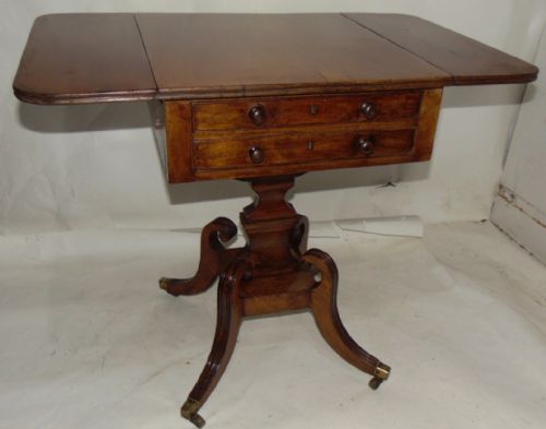 Regency Mahogany Work Pembroke Table Circa 1815