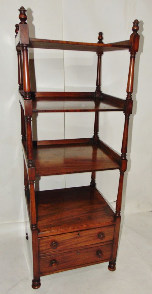 Georgian Mahogany 4 Tier Whatnot Circa 1820