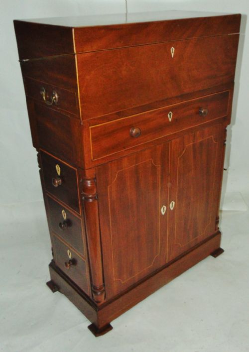 Georgian Mahogany Campaign Desk Circa 1800