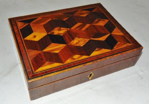 Georgian Cube Marquetry Box Circa 1790