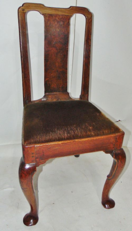 George II Elm Cabriole Leg Chair Circa 1740