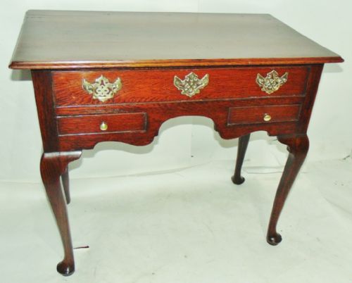 Georgian Oak Cabriole Leg Lowboy Circa 1745