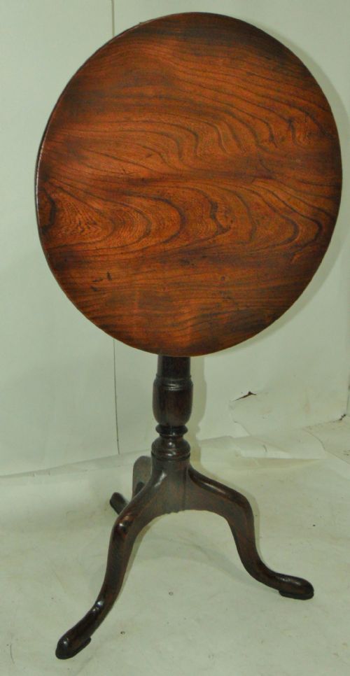 Georgian Elm Tripod Wine Table Circa 1780