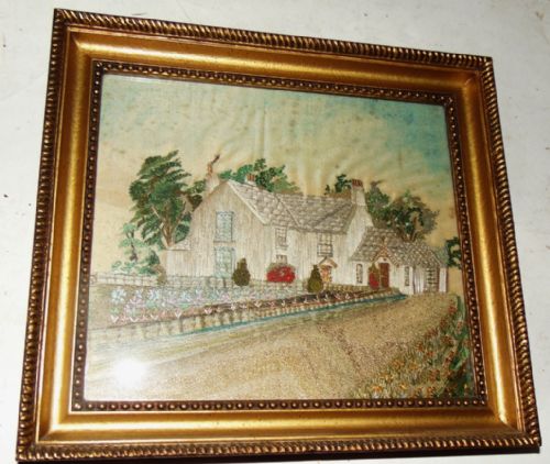 Georgian Silk Work Picture House Circa 1825