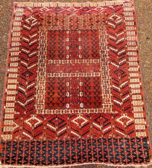 Antique Tekke Turkoman Engsi Rug Circa 1900