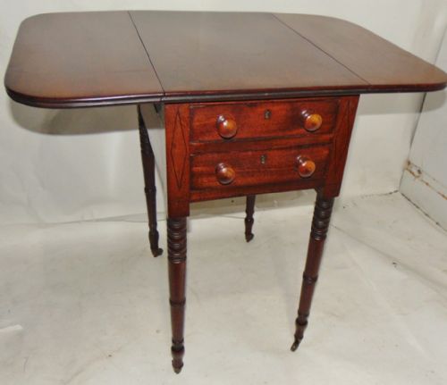 Georgian Mahogany Work/pembroke Table Circa 1815
