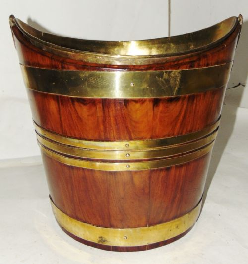Georgian Mahogany Brass Bound Bucket Circa 1770