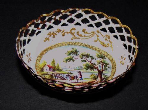 George III Battersea Enamel Dish Circa 1770