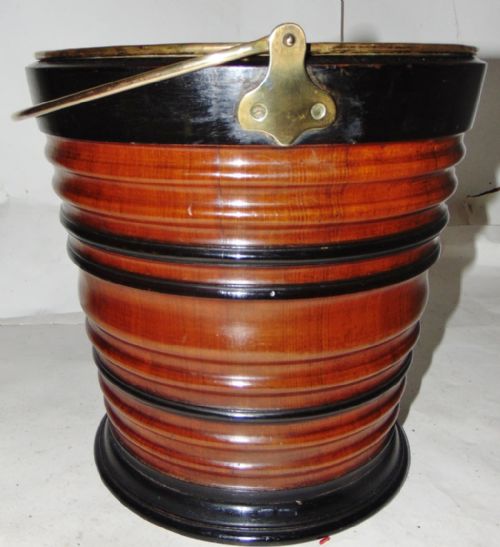 Large Mahogany Coopered and Turned Bucket Circa 1820