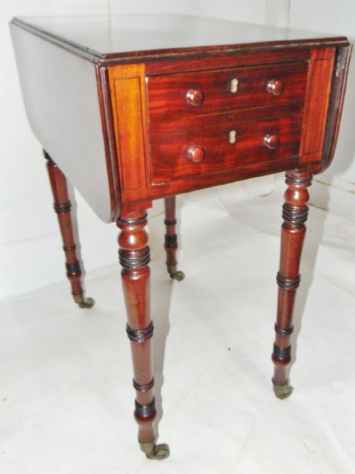 Georgian Mahogany Work/pembroke Table Circa 1815