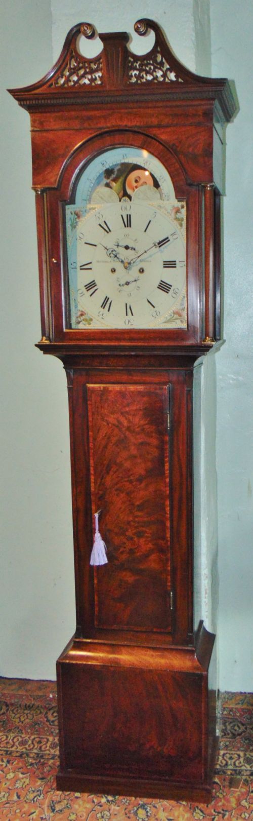 Scottish Georgian Mahogany Longcase Clock Circa 1795